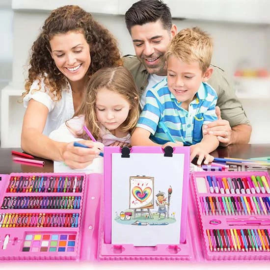 Kit Dibujo 208 Pzas ESTUCHE PORTÁTIL